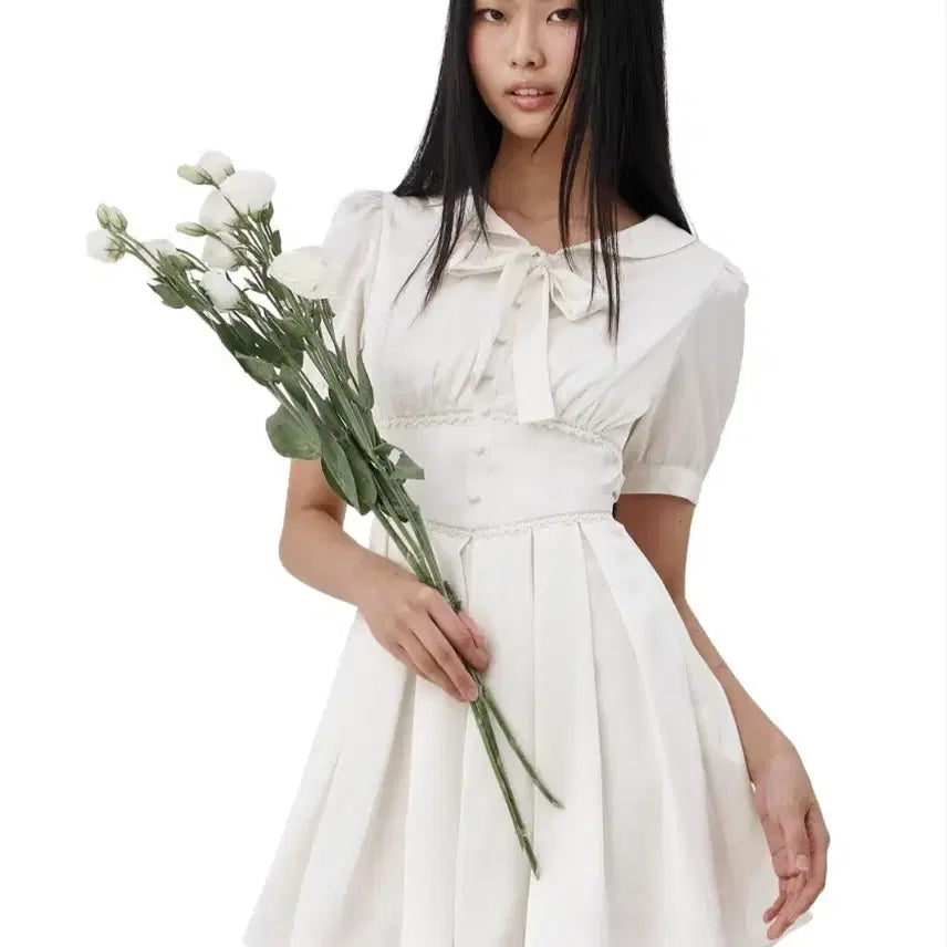 [BUNJANG] Kleesier Ella Lace Satin Dress M Size New / 클리시어 엘라 레이스 새틴 드레스 M 새제품