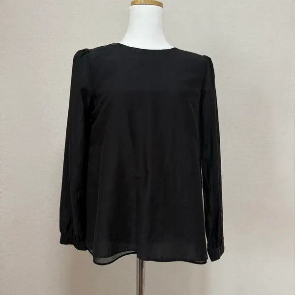 [BUNJANG] Silk Chiffon Mix Blouse / 실크 쉬폰 믹스 블라우스