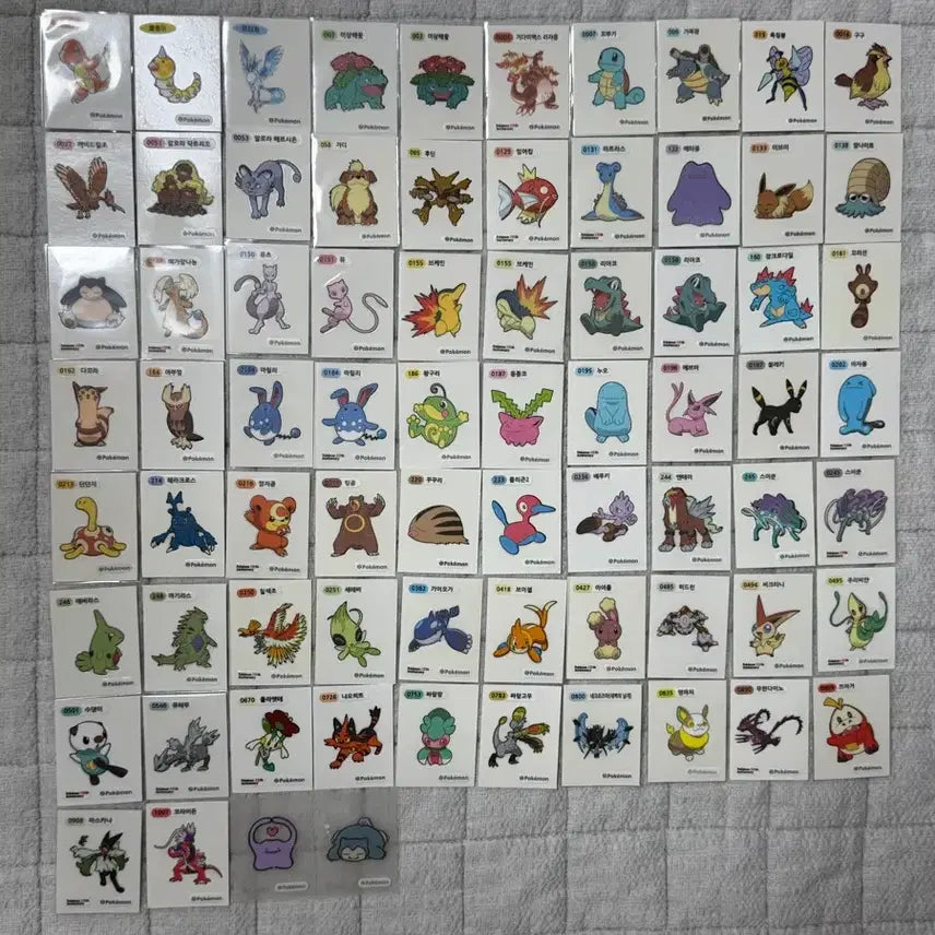 [BUNJANG] Pokemon Sticker Collection - 80+ Assorted / 포켓몬 띠부씰 중복포함 80장 이상 일괄/개별