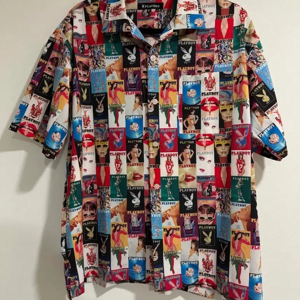 [BUNJANG] Playboy x Freaks Store Short Sleeve Shirt / 플레이 보이 x 프릭스 스토어 반팔 셔츠