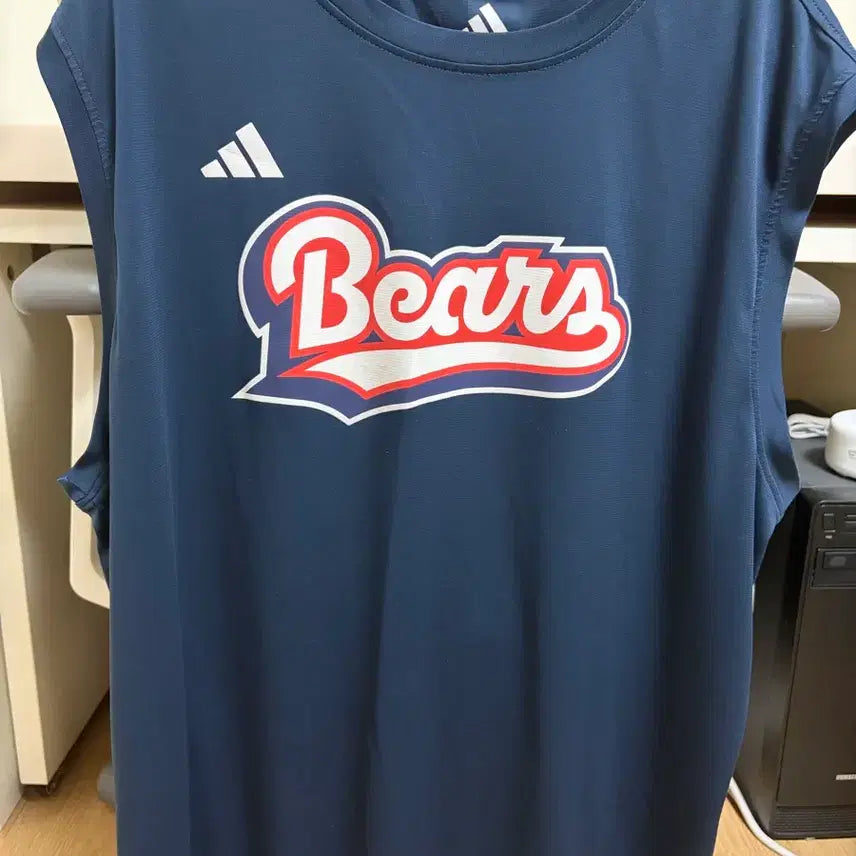 [BUNJANG] Doosan Bears Navy Adidas Sleeveless T-Shirt / 두산 나시티셔츠