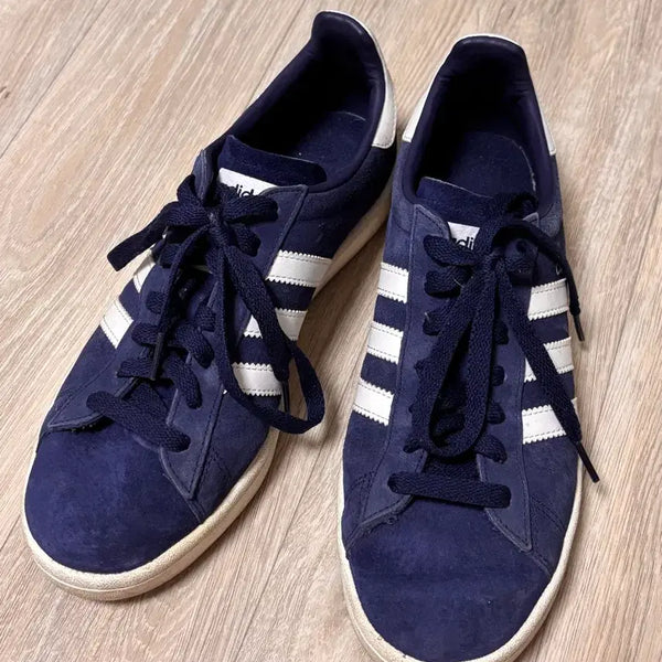[BUNJANG] Adidas Campus 80s Collegiate Navy Cloud White Sneakers (255) / 아디다스 캠퍼스 80s 컬리지에이트 네이비 클라우드 화이트 255