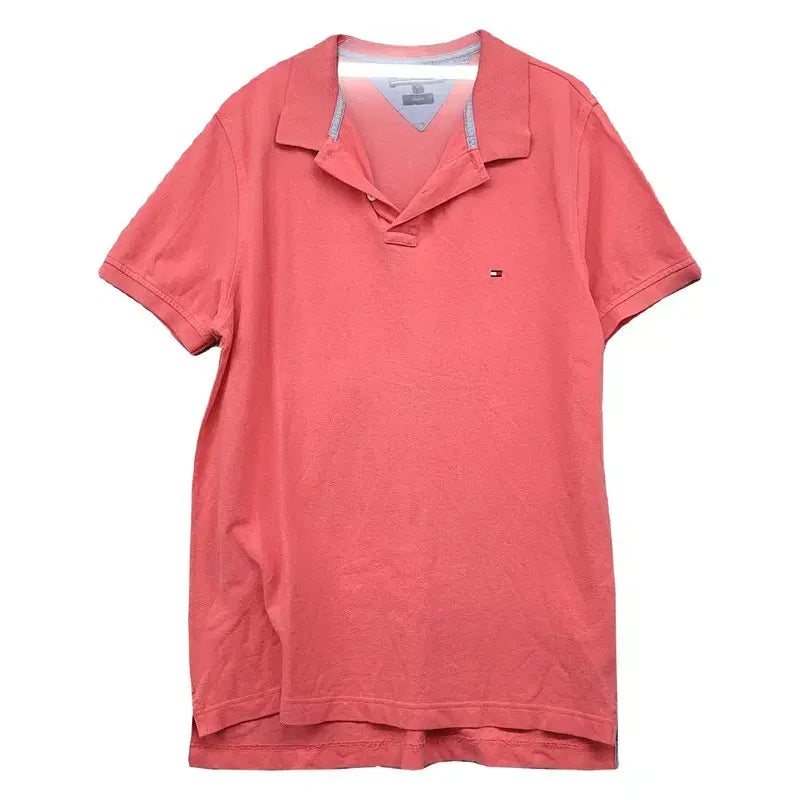 [BUNJANG] Tommy Hilfiger Coral Logo Short Sleeve Polo Shirt L / 타미힐피거 코랄 로고 반팔 카라티 L