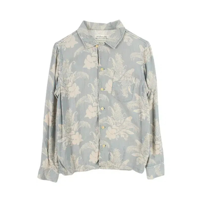 [BUNJANG] Romy Relief Men's Cotton Flower Pattern Shirt (L) / 레미 릴리프 (MEN - L) 코튼 플라워 패턴 셔츠