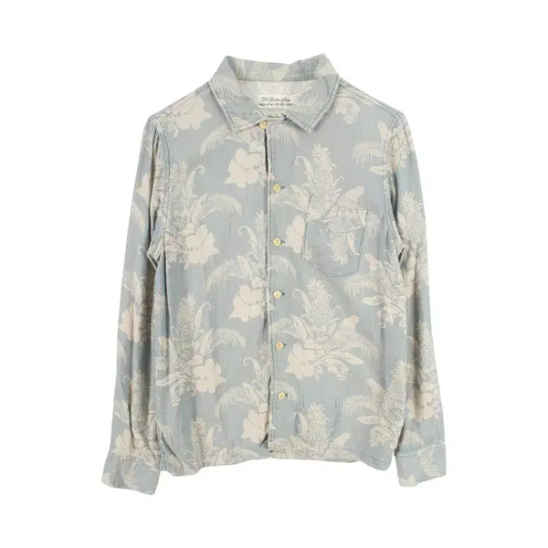 [BUNJANG] Romy Relief Men's Cotton Flower Pattern Shirt (L) / 레미 릴리프 (MEN - L) 코튼 플라워 패턴 셔츠