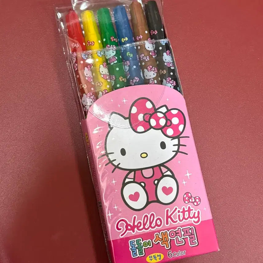 [BUNJANG] Hello Kitty 5-Color Colored Pencil Set / 헬로키티 5색 색연필 세트