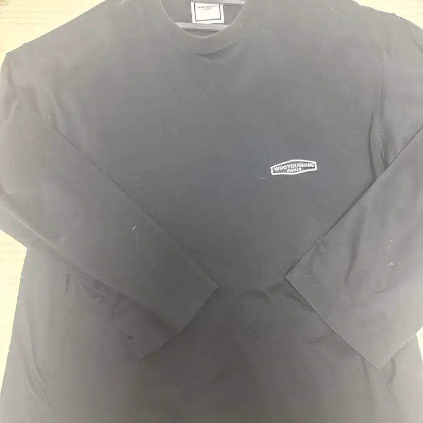 [BUNJANG] Wooyoungmi Cotton Back Logo Long Sleeve T-Shirt Black / 우영미 코튼 백로고 롱슬리브 티셔츠 블랙 - 21FW