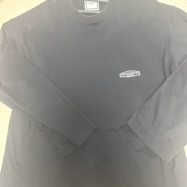 [BUNJANG] Wooyoungmi Cotton Back Logo Long Sleeve T-Shirt Black / 우영미 코튼 백로고 롱슬리브 티셔츠 블랙 - 21FW