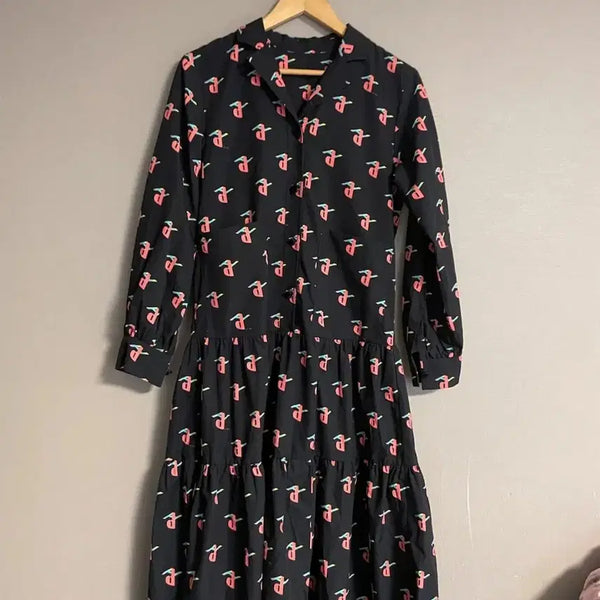 [BUNJANG] Jucy Judy Pattern Long Dress / 쥬시쥬디 패턴 바스락 롱원피스 5566