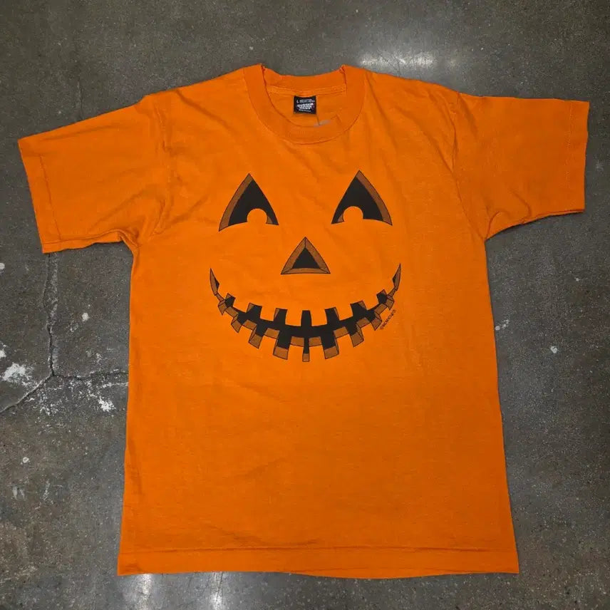 [BUNJANG] 90s USA Vintage Halloween Pumpkin T-Shirt / 90s 미국빈티지 할로윈 호박 티셔츠 Made in USA