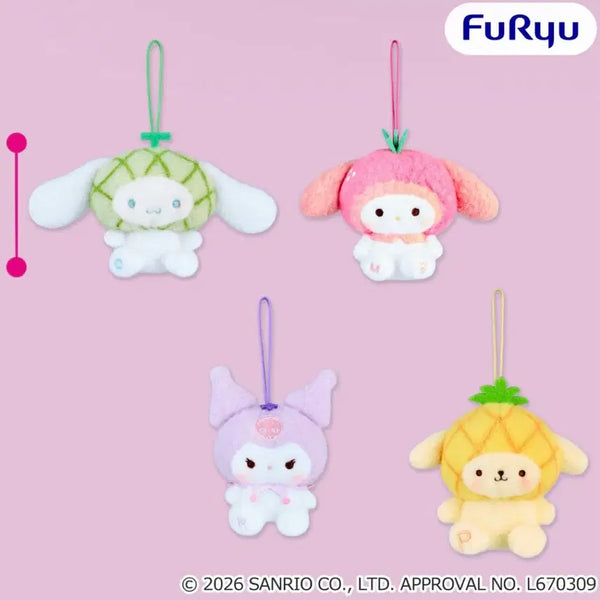 [BUNJANG] Sanrio Characters Milky Boa Fruit Mascot Plush Keyring / (예약) 산리오 캐릭터즈 밀키 보아 과일 마스코트 누이 인형 키링