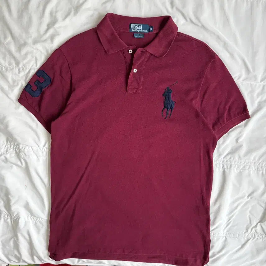 [BUNJANG] Polo Ralph Lauren Big Pony T-Shirt Burgundy / 폴로 빅포니 버건디