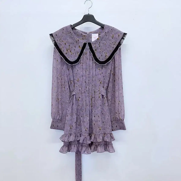 [BUNJANG] Kimchi & Blues Sailor Ruffle Dress / 김치앤블루스 세일러 캉캉원피스
