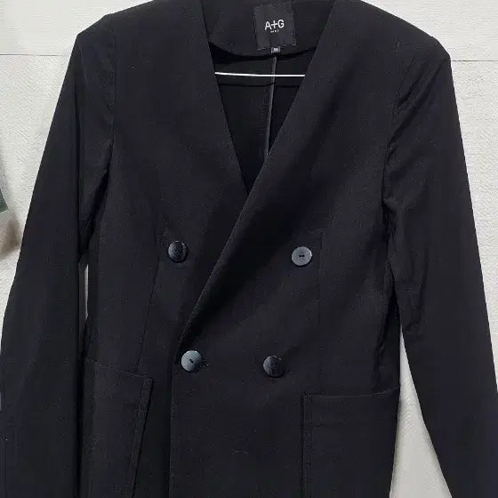[BUNJANG] A+G Black Double-Button Jacket / A+G 블랙 더블 버튼 재킷