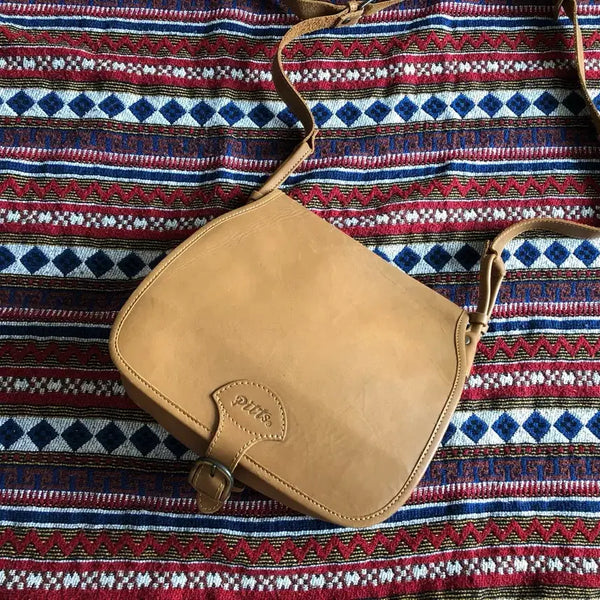 [BUNJANG] Pitts Vintage Leather Crossbody Bag / Pitts 빈티지 레더 크로스백