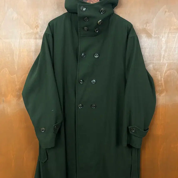 [BUNJANG] Ys Double-Breasted Hooded Long Coat / Ys 와이즈 더블 브레스트 후디드 롱코트