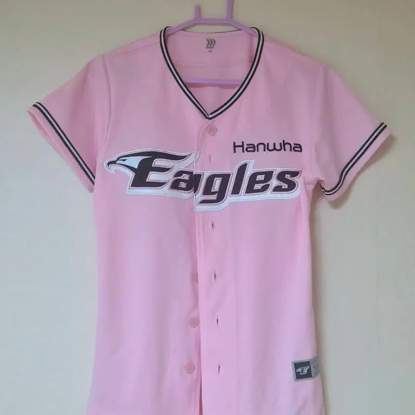 [BUNJANG] Hanwha Eagles Pink Slim Fit Jersey 90 (No Name) - 2024 Edition / 한화이글스 핑니폼 슬림핏 90 노마킹 핑크 유니폼 판매