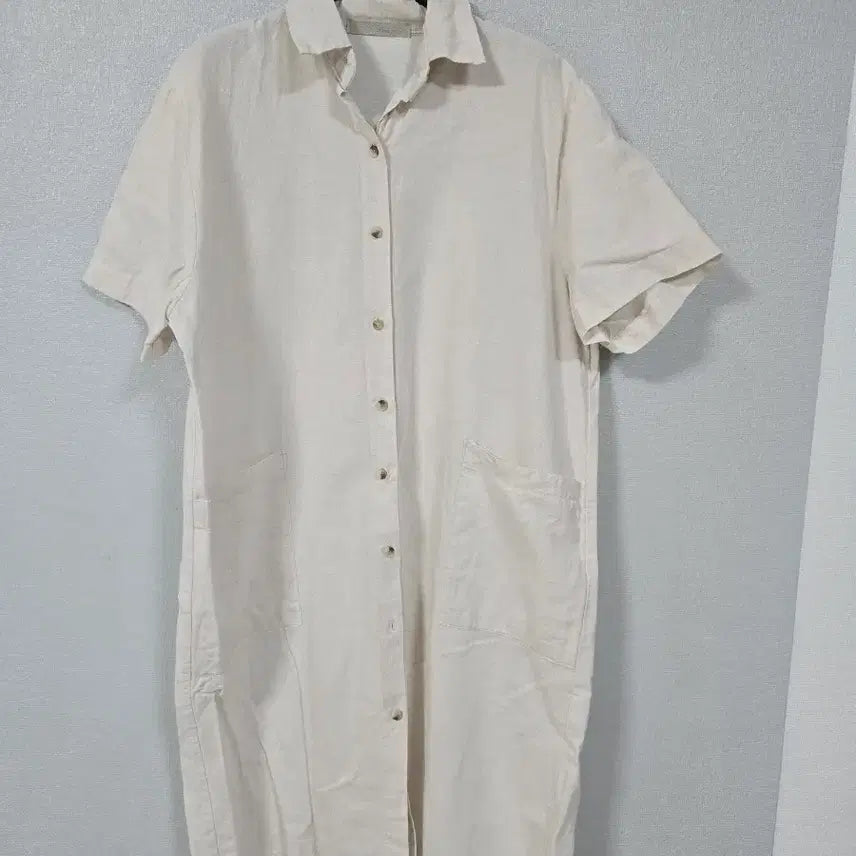 [BUNJANG] Pinkpig Linen Shirt Dress Free Size / 핑크피그 린넨 셔츠원피스 프리