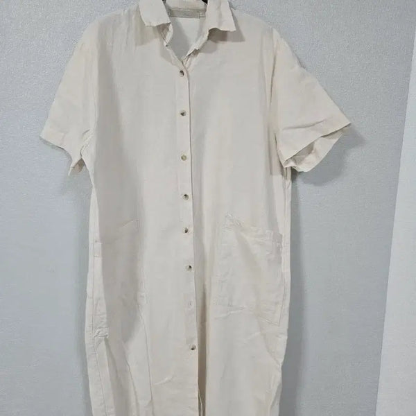 [BUNJANG] Pinkpig Linen Shirt Dress Free Size / 핑크피그 린넨 셔츠원피스 프리