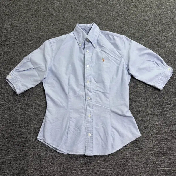[BUNJANG] Polo Ralph Lauren 5-Sleeve Half-Sleeve Shirt / 폴로 랄프로렌 5부 소매 반팔 셔츠