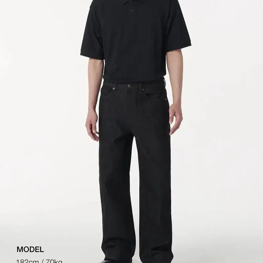 [BUNJANG] Musinsa Standard Wide Denim Pants [Low Black] / 무탠다드 와이드 데님 팬츠 [로우 블랙]