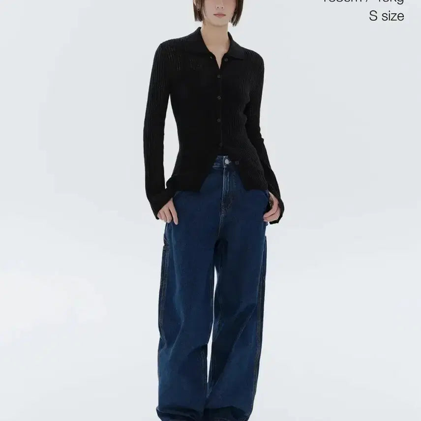 [BUNJANG] Musinsa Standard Black Knit Cardigan (Size L) / ( 라지)무신사스탠다드 니트가디건 ( 소매긴편)