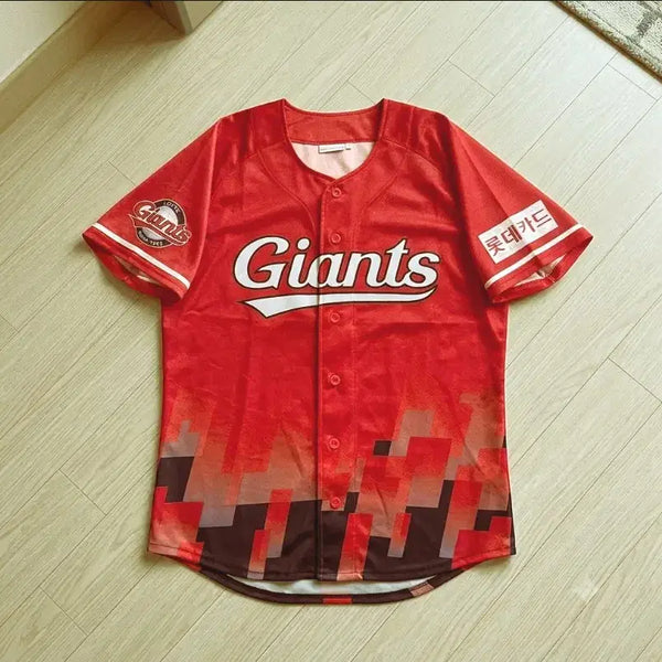 [BUNJANG] Lotte Giants Dongbaek Baseball Jersey (Size 95-100) / M-95 100/ 롯데자이언츠 동백 유니폼 응원복/