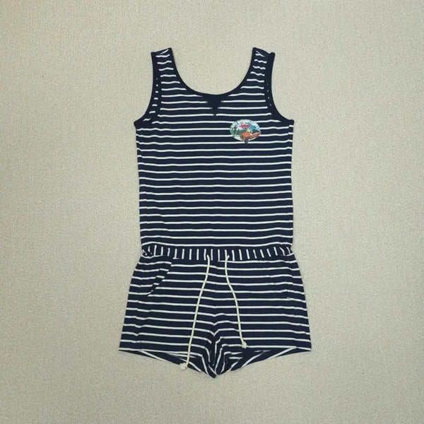 [BUNJANG] F/Jeep Women's Sleeveless Striped Vintage Jumpsuit Shorts / (F)Jeep 여성 민소매 점프수트 반바지 스트라이프 빈티지