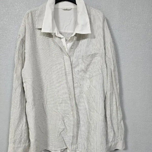 [BUNJANG] RE RHEE Double Layered Stripe Shirt / RE RHEE 이중 레이어드 스트라이프 셔츠  프리