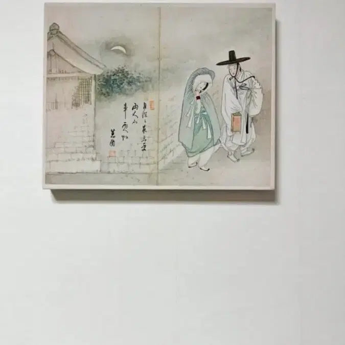 [BUNJANG] Shin Yun-bok "Moonlit Rendezvous" Painting Replica / 신윤복 월하정인 :)