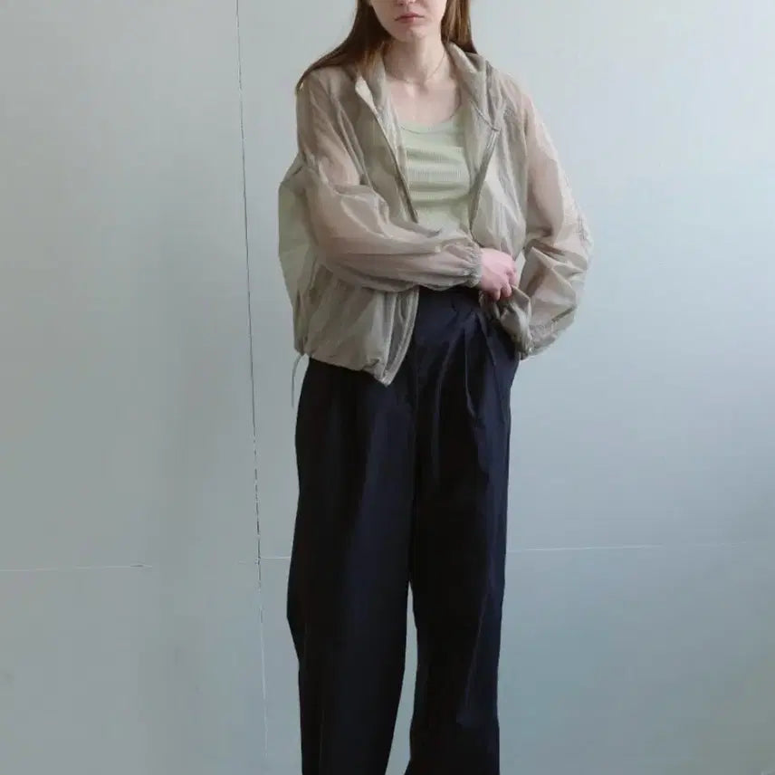 [BUNJANG] Hago String Hoodie (Khaki) / 포저 스트링 후드 (카키)