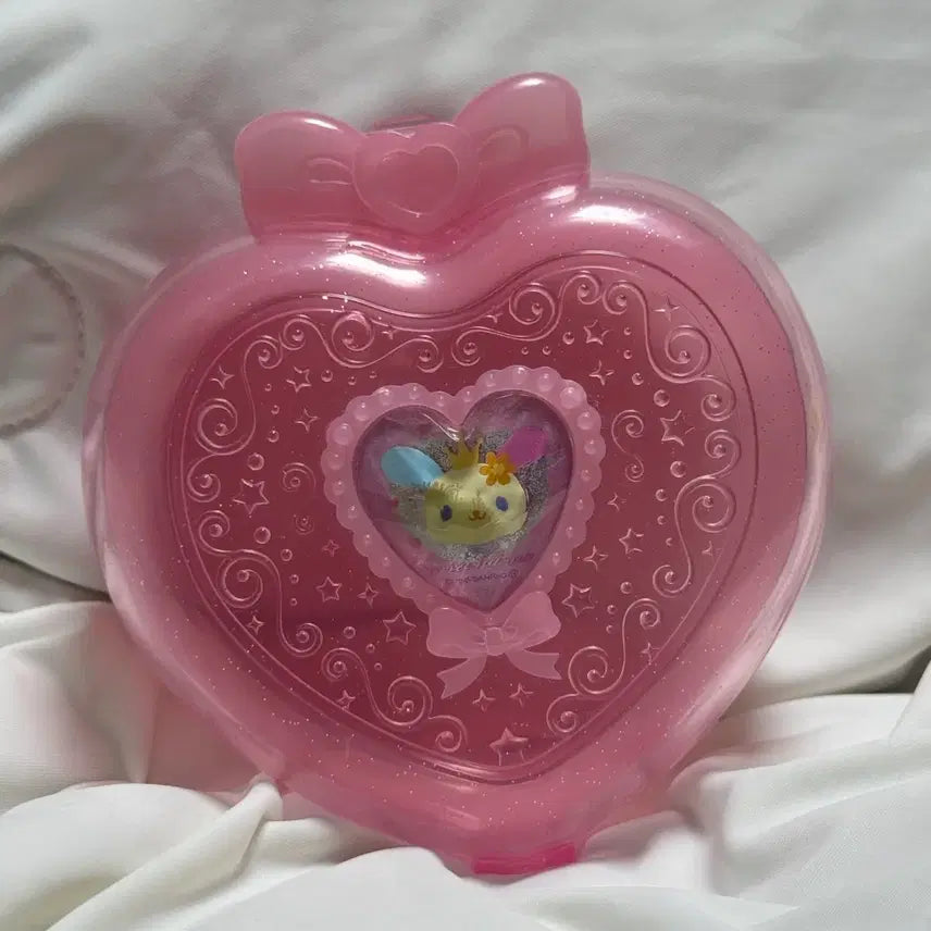 [BUNJANG] Sanrio Usahana Heart Compact Balletcore Memo Holder / 산리오 우사하나 하트 컴팩트 발레 코어 메모지 보관함