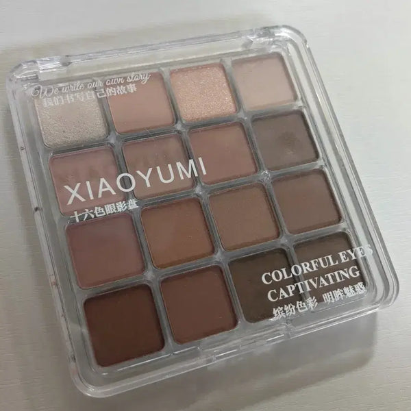 [BUNJANG] Xiaoyumi 16-Color Eyeshadow Palette - Brown / 샤오유미 16구 아이섀도우 팔레트 브라운