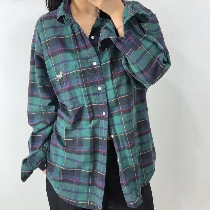[BUNJANG] Ralph Lauren Blake Dog Checkered Shirt / [L] 랄프로렌 블레이크 도그 체크셔츠