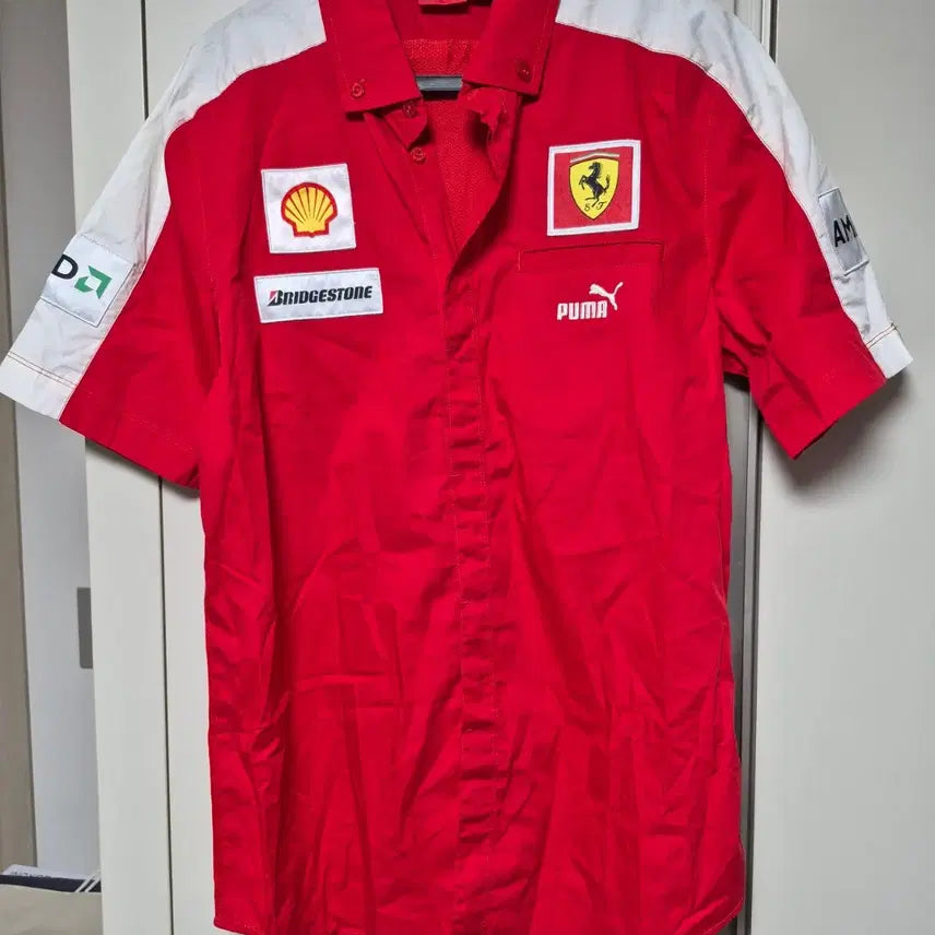 [BUNJANG] Puma Ferrari Racing Short Sleeve Shirt Size 105 / 퓨마 정품 페라리 레이싱 반팔 셔츠 105사이즈 판매합니다