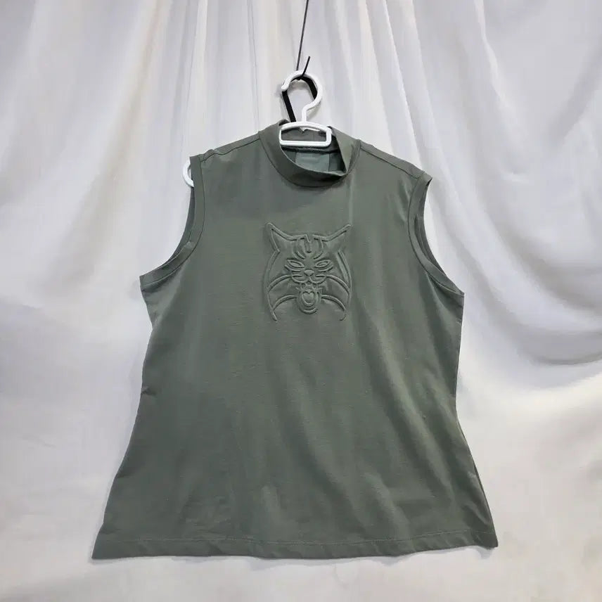 [BUNJANG] Lynx Women's Sleeveless Top Mint Cat Logo Size 105 / Lynx(링스)여성민트색  고양이로고 민소매105