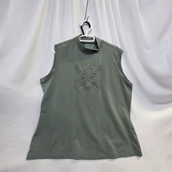 [BUNJANG] Lynx Women's Sleeveless Top Mint Cat Logo Size 105 / Lynx(링스)여성민트색  고양이로고 민소매105