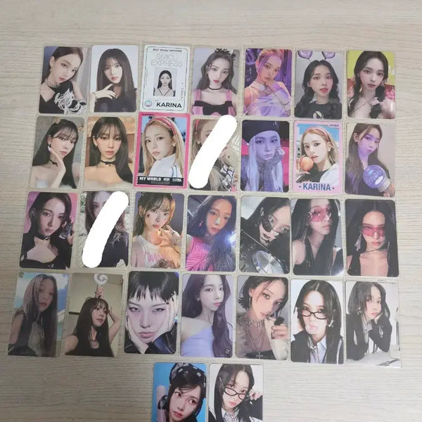 [BUNJANG] Aespa Karina Photocard Bundle Set (28 cards) / 에스파 카리나 포카 양도 일괄 28장