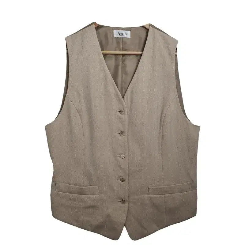 [BUNJANG] ANIS Beige Blazer Vest [M] / ANIS 베이지 블레이저 베스트 [M] 정장 조끼 / 오피스룩 / 격식룩