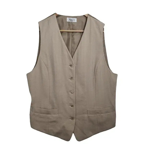 [BUNJANG] ANIS Beige Blazer Vest [M] / ANIS 베이지 블레이저 베스트 [M] 정장 조끼 / 오피스룩 / 격식룩