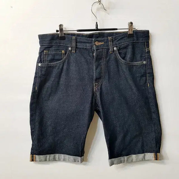 [BUNJANG] H&M Button-Fly Selvedge Denim Shorts / H&M 버튼플라이 셀비지 데님 반바지