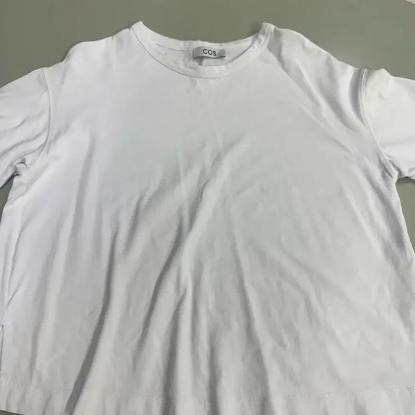 [BUNJANG] COS Long Sleeve Cotton T-Shirt White / COS 긴팔 티셔츠 화이트