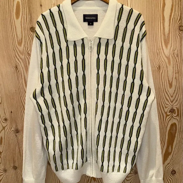 [BUNJANG] Thisisneverthat Chain Polo Knit Zip-Up / 디스이즈네버댓 체인 폴로 니트 집업