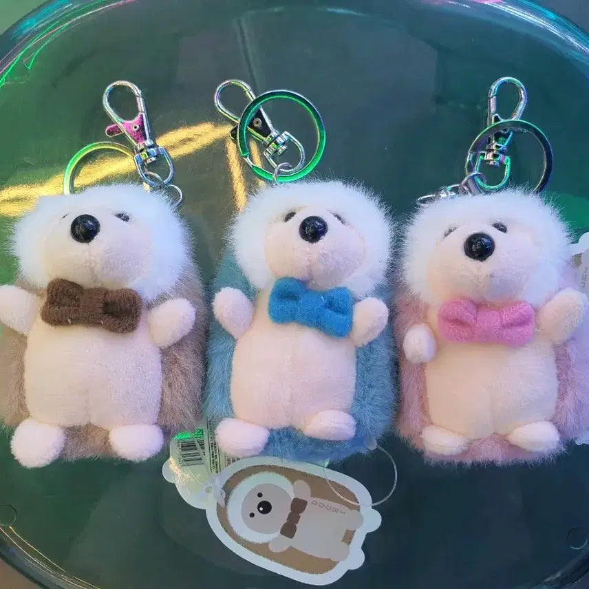 [BUNJANG] Hedgehog Keychain Plush Set of 3 / 고슴도치 키링 인형 3종 세트