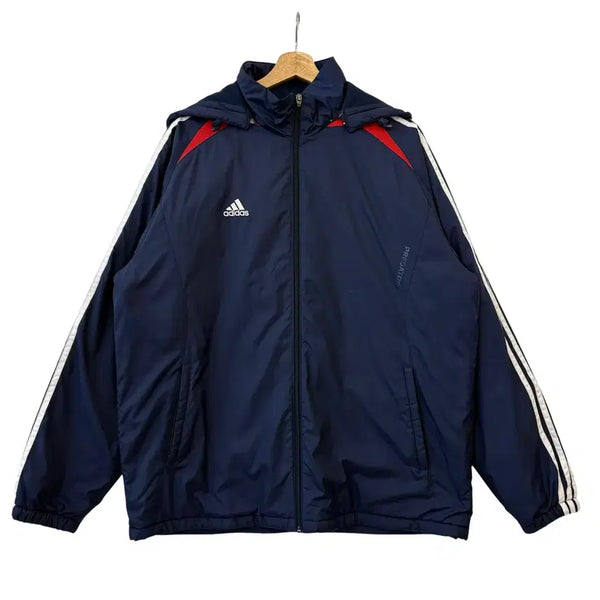 [BUNJANG] Adidas Windbreaker Zip-Up Navy 110 / 아디다스 바람막이 집업 네이비 110 정품
