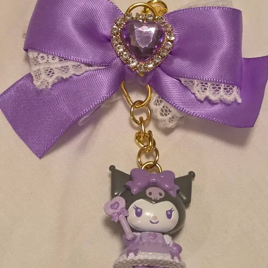 [BUNJANG] Sanrio Colorful Dress Kuromi Figure Keychain / 산리오 컬러풀 드레스 쿠로미 피규어 키링