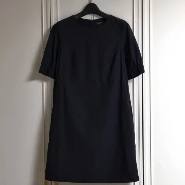 [BUNJANG] COS Black Cotton Short Sleeve Midi Dress / COS 블랙 코튼 원피스예요