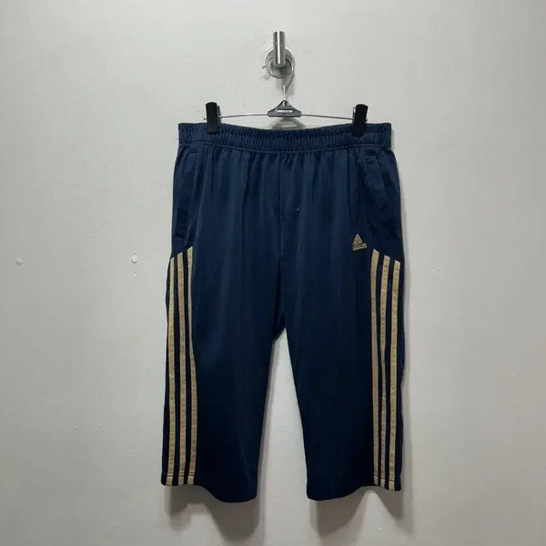 [BUNJANG] Adidas Men's 3-Stripes 7/8 Training Pants Navy Size 100 / 아디다스 남성 3선 7부 트레이닝 바지 네이비 100사이즈