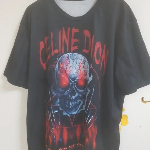 [BUNJANG] Celine Dion Tour Black T-Shirt (Size 95) / 반팔 티셔츠(95)미사용