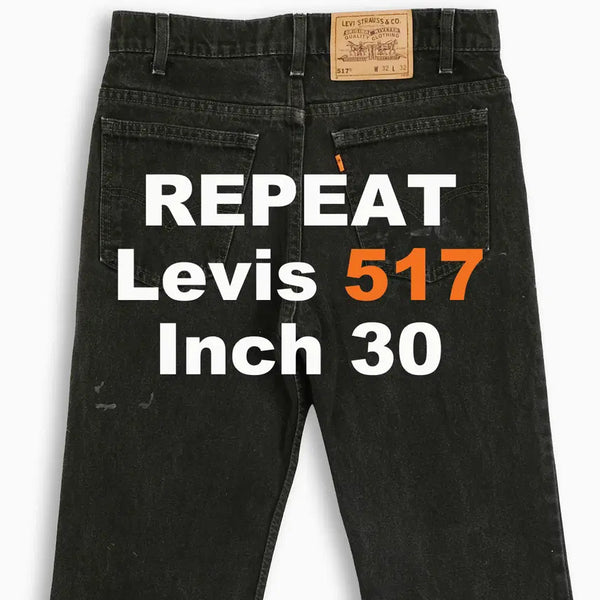 [BUNJANG] Levi's 517 Orange Tab "Black Denim" Bootcut Jeans - Made in USA (90s, 30" Waist) / 리바이스 517 오렌지탭 흑청 90s USA 30인치 OR5173289